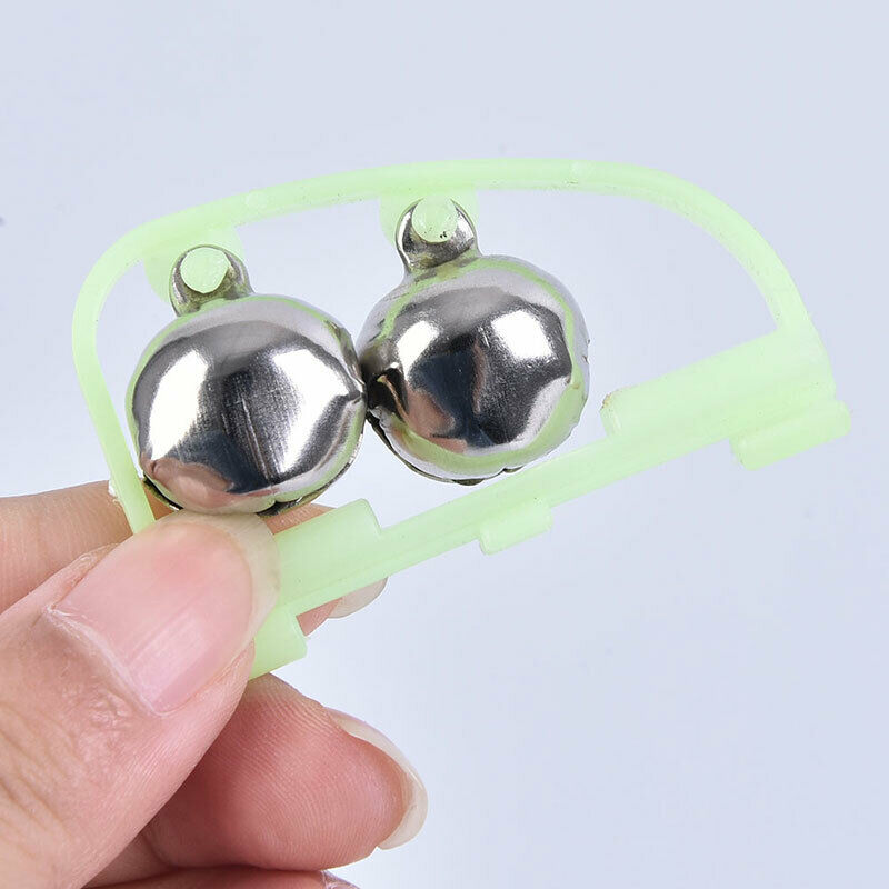 Fluorescent Fishing Tackle Rod Pole Tip Clip Twin Bell Alarm Alert Night .l8
