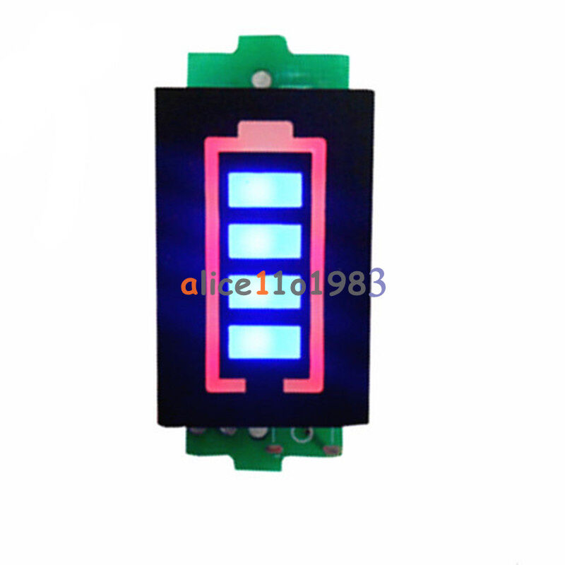 1S 3.7V Lithium Battery Capacity Indicator 4.2V Blue Dispaly Power Tester Single