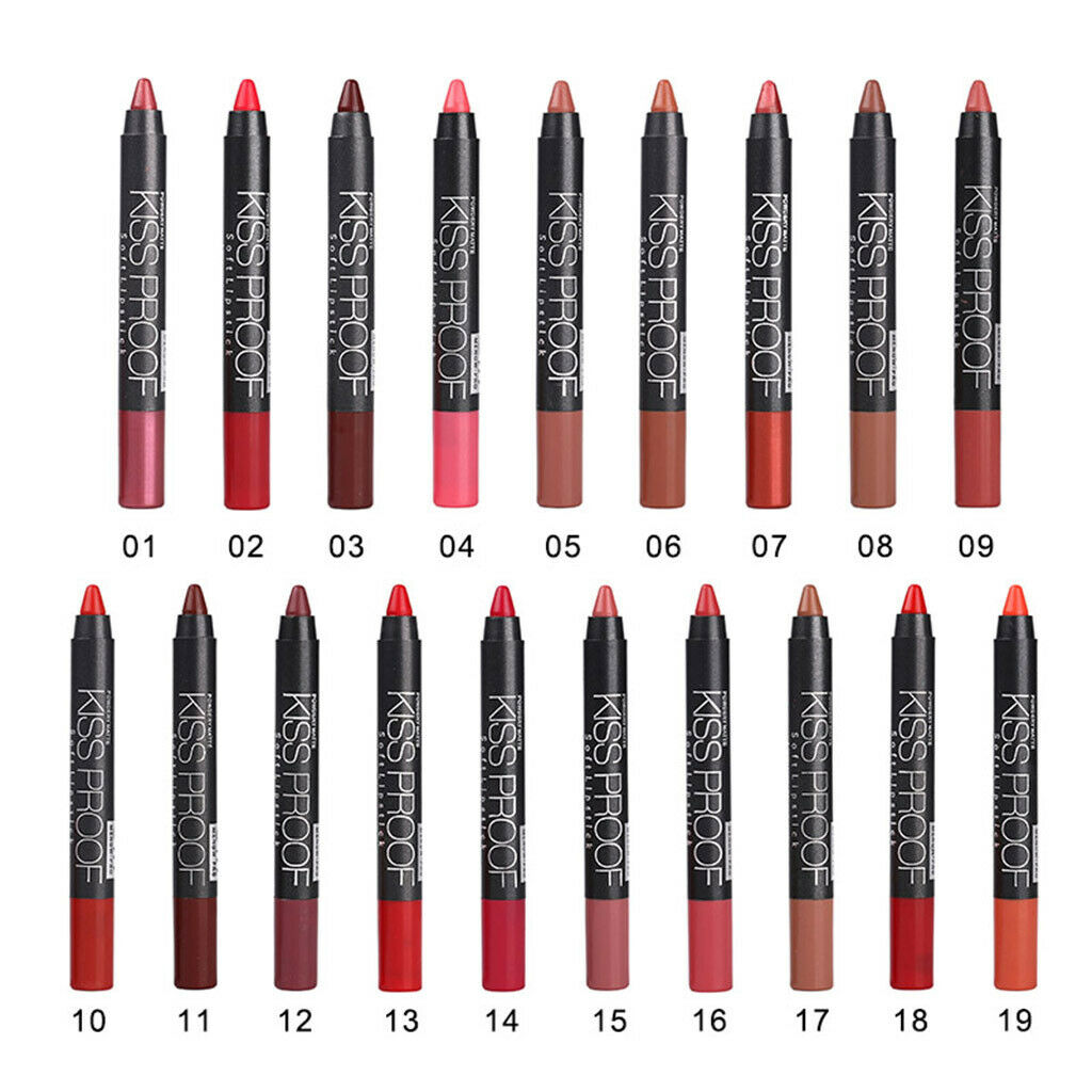 Long Lasting Waterproof Black Eyeliner Pencil+Lipstick Pen+Pencil Sharpener 04