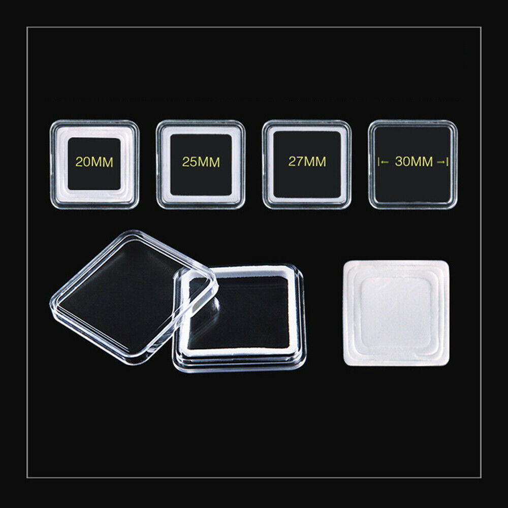 Square Commemorative Coin Storage Box with Inner Pad Zodiac Coin Collection Case