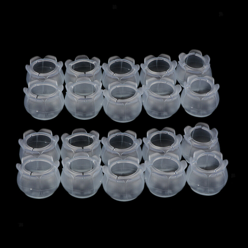 20pcs Chair Leg Wood Floor Protectors Chair Feet Glides Silicone Caps Tips