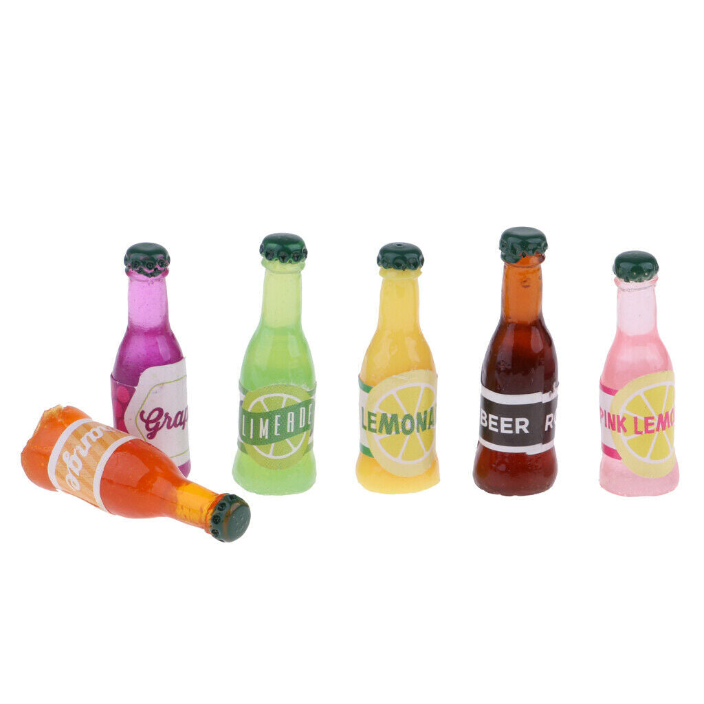 9 Packs 1:12 Colorful Wine Liquor Drink Bottles Pub Kitchen Ornaments Kit