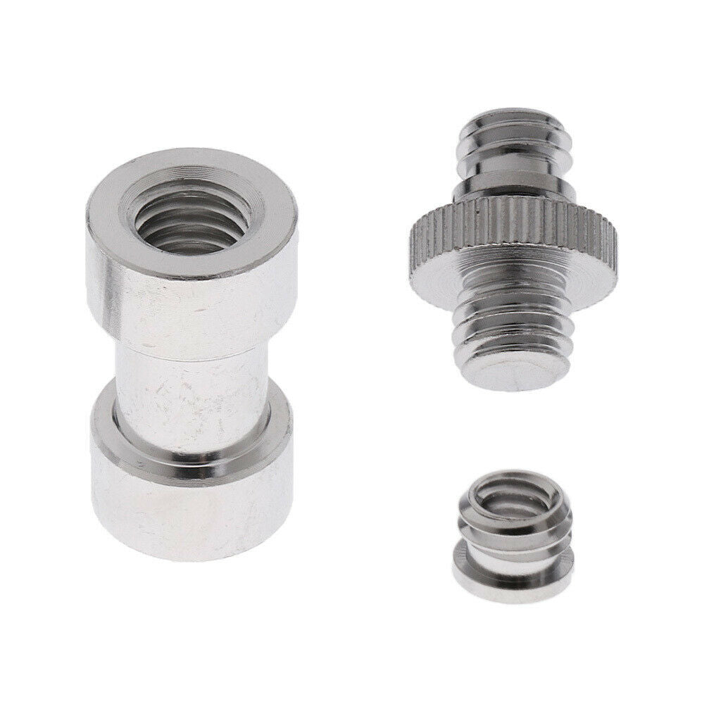3 Pieces 1/4" 3/8" Metal Threaded Umbrella Spigot Screw Converter Adapter for