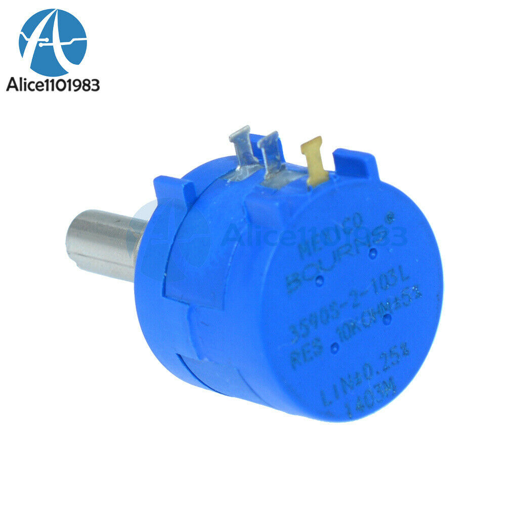 10PCS 10K Ohm 3590S-2-103L Rotary Wirewound Precision Potentiometer Pot 10 Turns