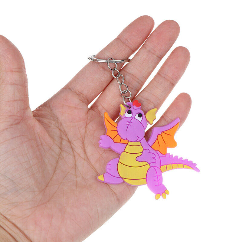 6x Cartoon Dinosaur Keychain Pendant Keyring Dinosaur Party Decor Kids Gifts DF