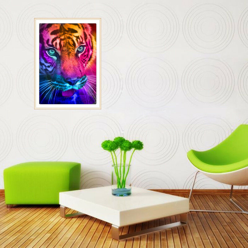 Tiger 5D Full Diamond Embroidery Paintings DIY Cross Stitch Painting Decor