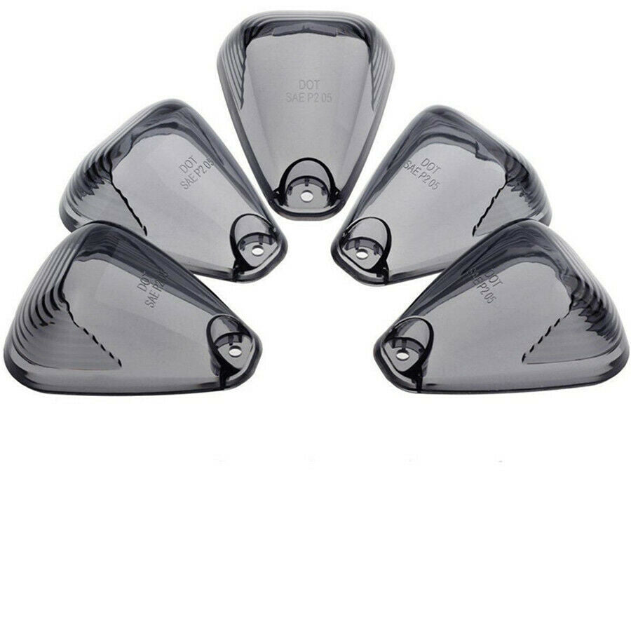 5XSmoke Cab Marker Light Lens Roof Running Cover+ LED light for Truck SUV Ford