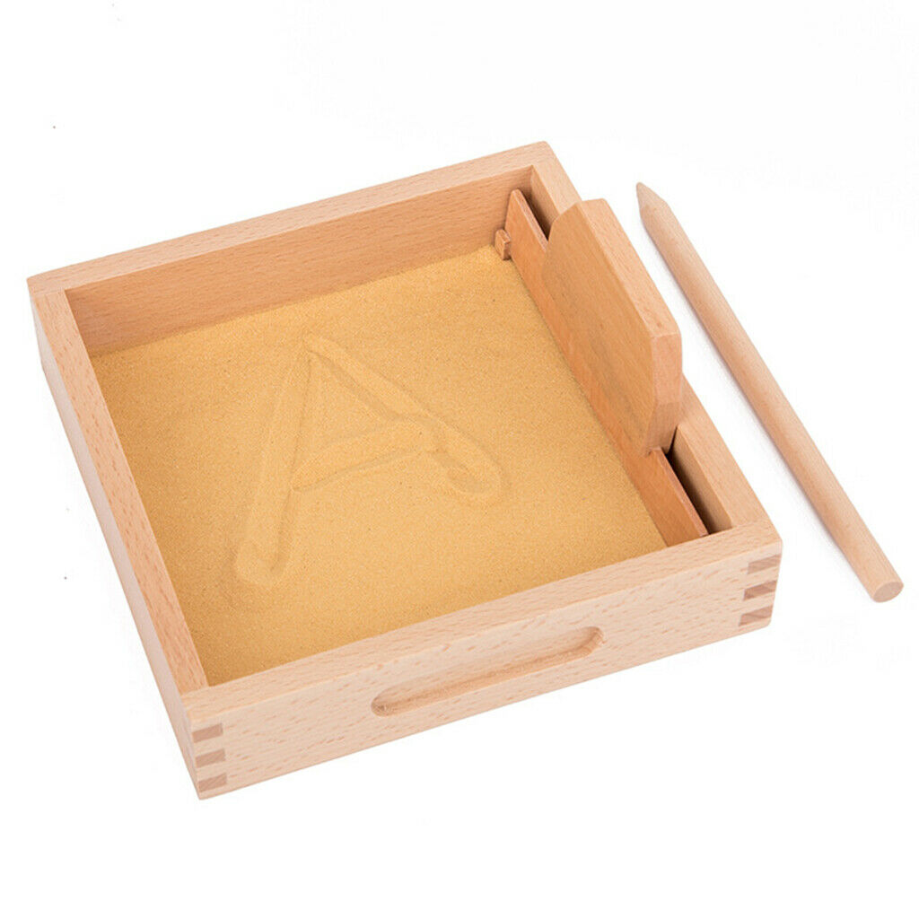 Montessori Letter Formation Sand Tray,with Wooden Pen Kids Educationals Toys