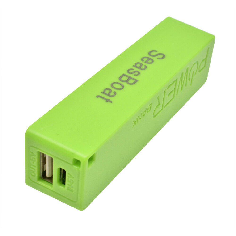 SeasBoat 1800m/2200m/2600mAh Green USB Power Bank Case 18650 Battery Charger DIY