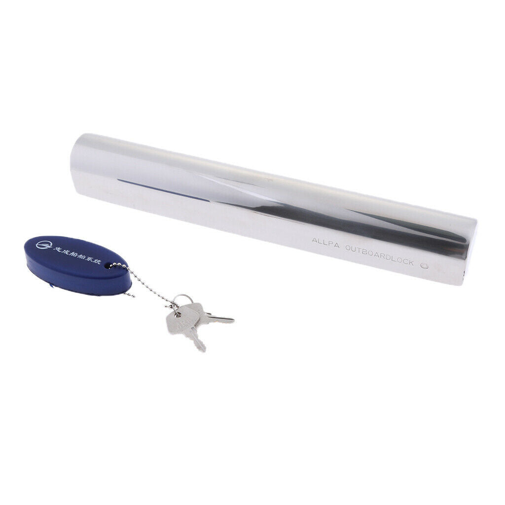 Boat Marine Outboard Motor Engine Lock 300mm w/ 2 Keys Stainless Steel