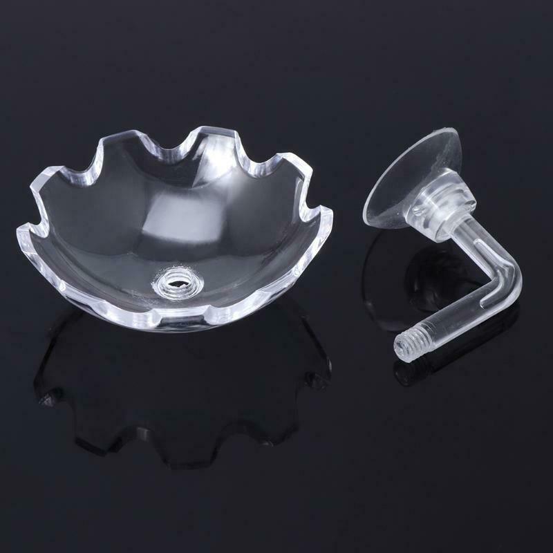Fish Tank Feeder Aquarium Shrimp Acrylic Feeding Bowl Floating Clear With Sucker