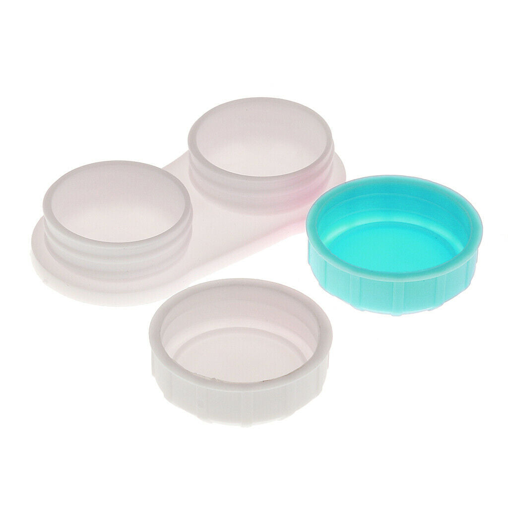 Pack of 10 Pieces Plastic Contact Lens Case Holder Container Soaking Storage Box