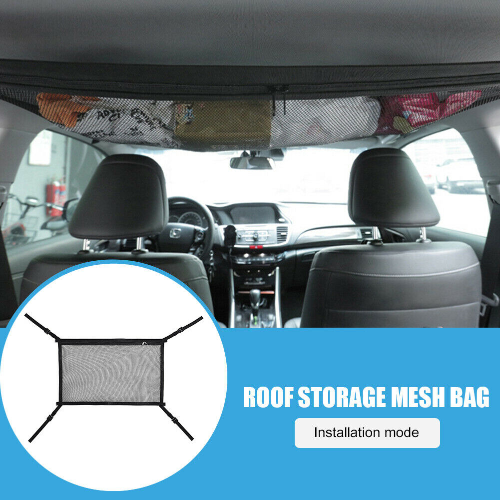 Car Auto Ceiling Storage Net Pocket 8kg Capacity Auto Interior Organizer Bag