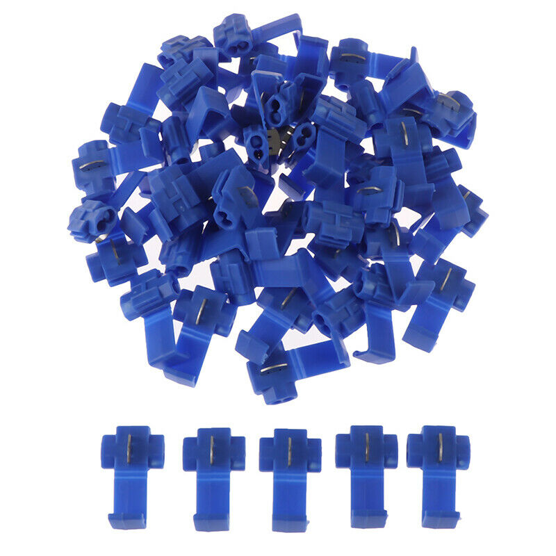 50Pcs Lock Wire Electrical Cable Connector Quick Splice Terminals Connect FmT TL