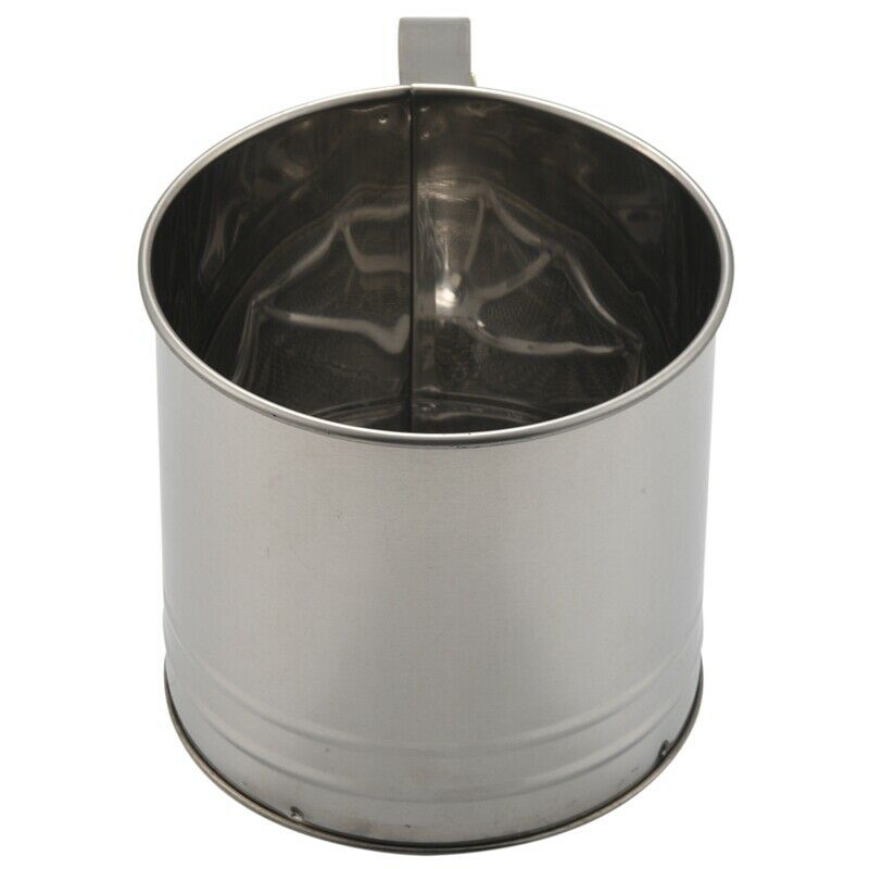 Stainless Steel Flour Sifter Large Baking Sieve Cup for Powdered Sugar P6L8L8