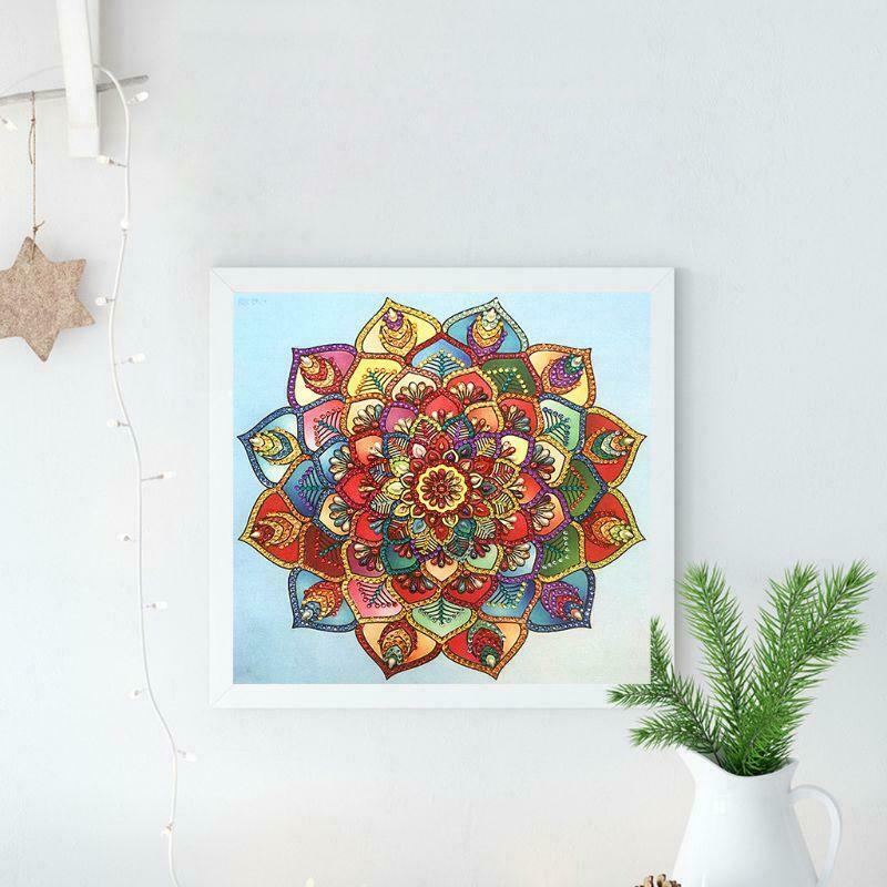 Colorful Flower 5D Special Shaped Diamond Painting Embroidery Needlework Crystal