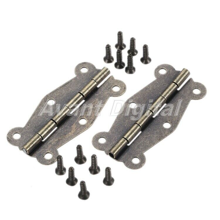 60pcs Mini Butterfly Hinges Furniture Cabinet Drawer Door Box Cupboard Hardware