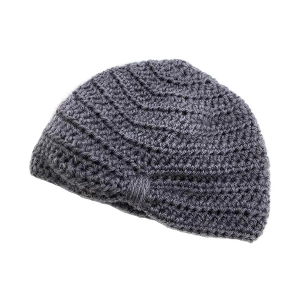 Handmade Childrens Girls Boys   Winter Hat Warmer Knitted   Grey