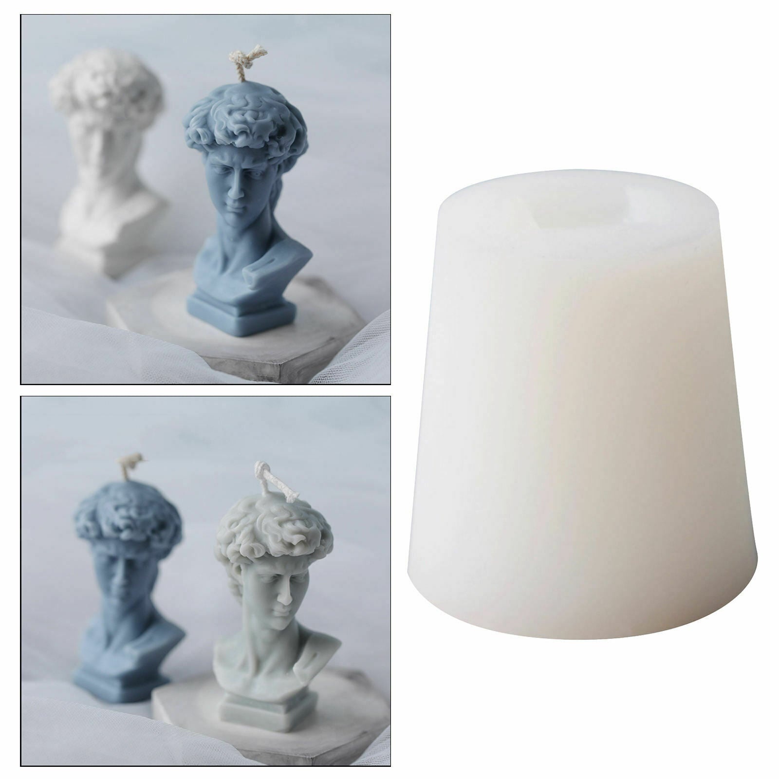 Bust Statue Candle Mold Diy Making Soap Plaster Mold in