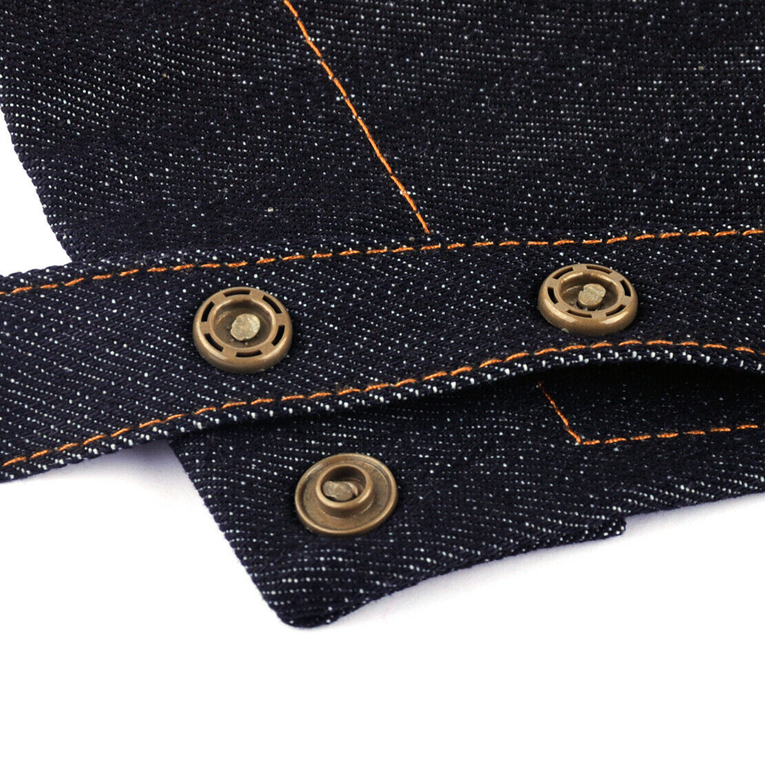Denim Bib Apron Adjustable Neck Strap & Pocket Kitchen Barista Chefs Cook An