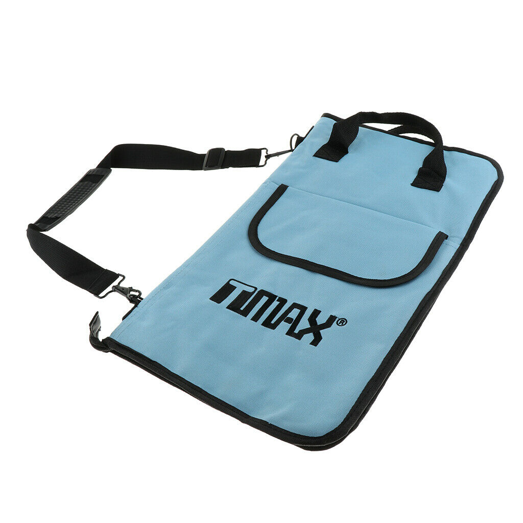 Drum Stick Holder Waterproof Padded Stick Bag for Drum Percussion Blue