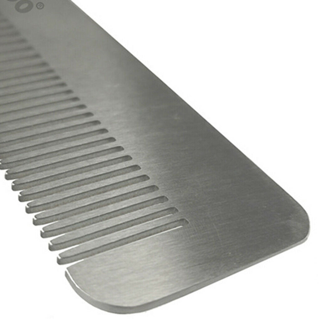 2-in-1 Stainless Steel Static Free Beard Detangling Grooming Trimming Comb