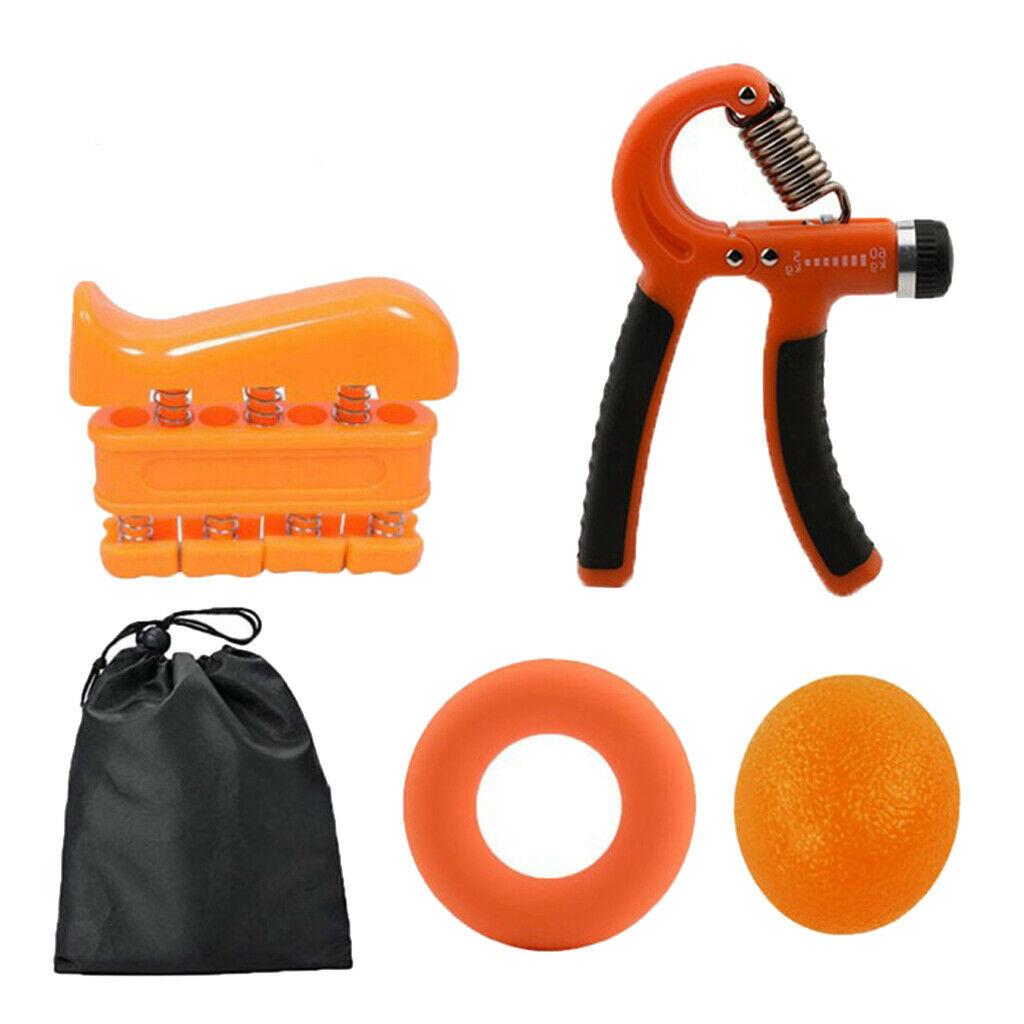 5Pcs Gripper Strengthener Finger Exercise Strength Musicians Orange