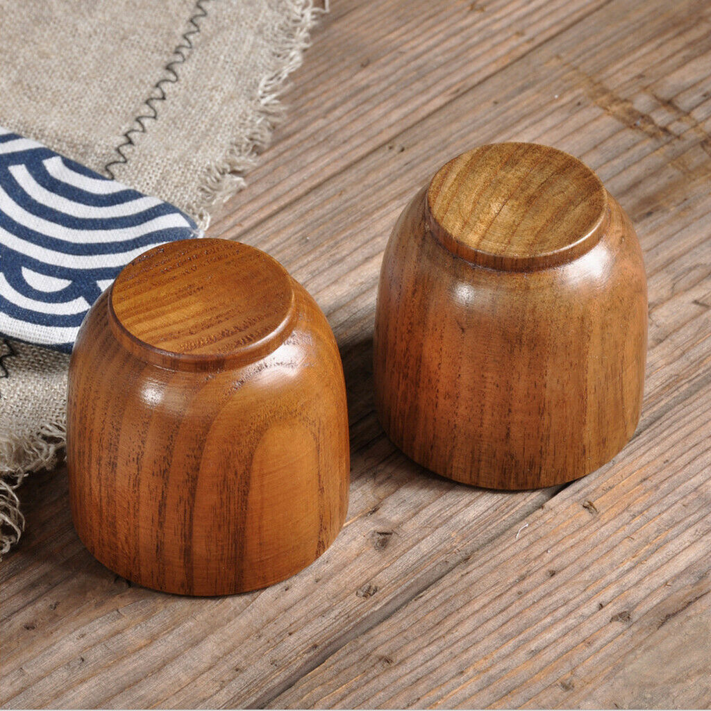 105ml Handmade Small Wooden Tea Cup Primitive for Juice Milk Japanese Style