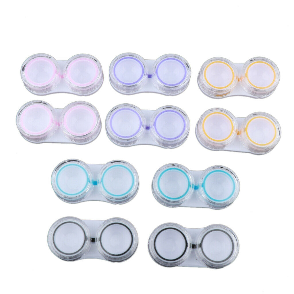 10pcs Travel Contact Lens Cases, Travel Kit Case Easy Carry Mini Box Container