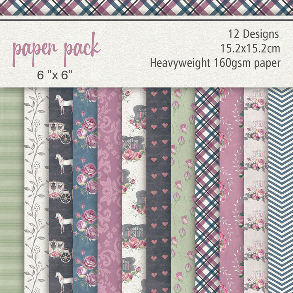 12X 6" Paper Pad Single Sided Scrapbooking Hand Account Card Making Journal DIY