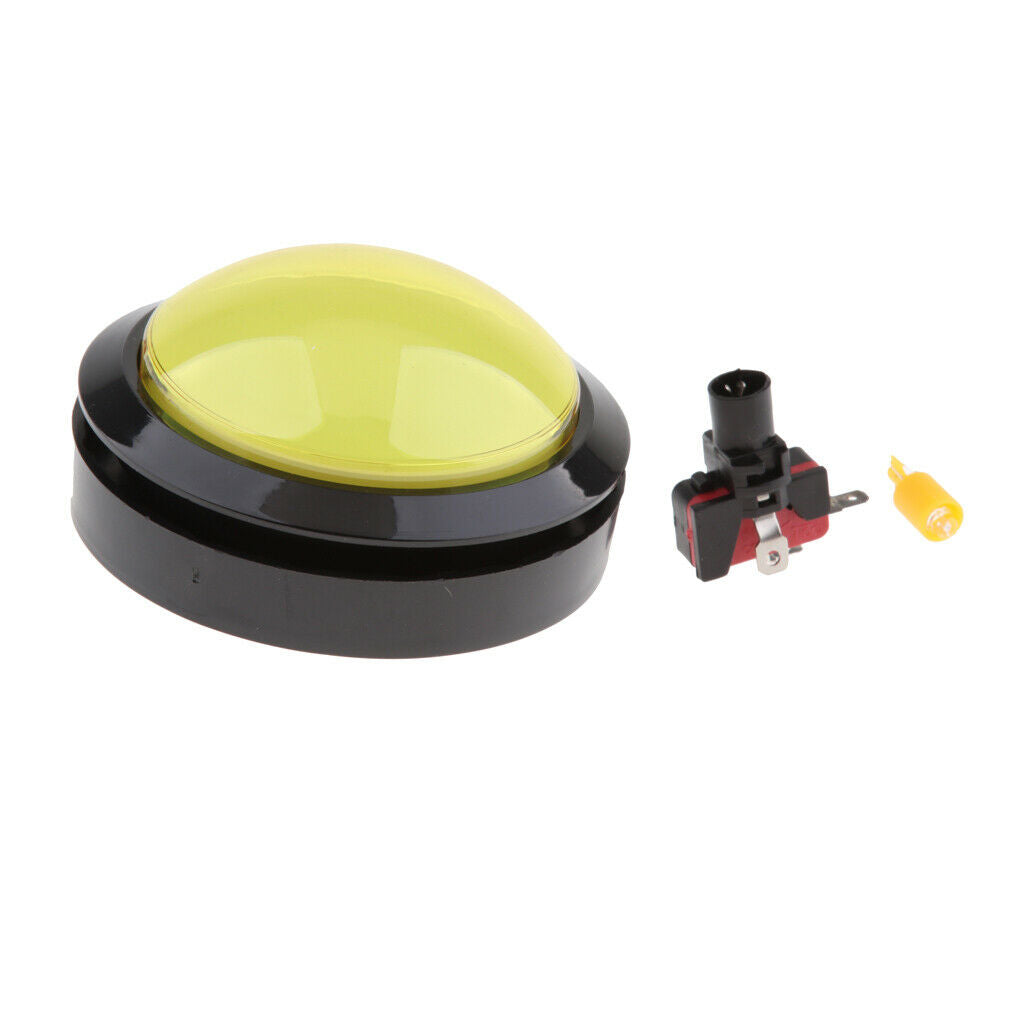 100mm LED Arcade Video Game Button Switch & Microswitch Push Buttons Yellow