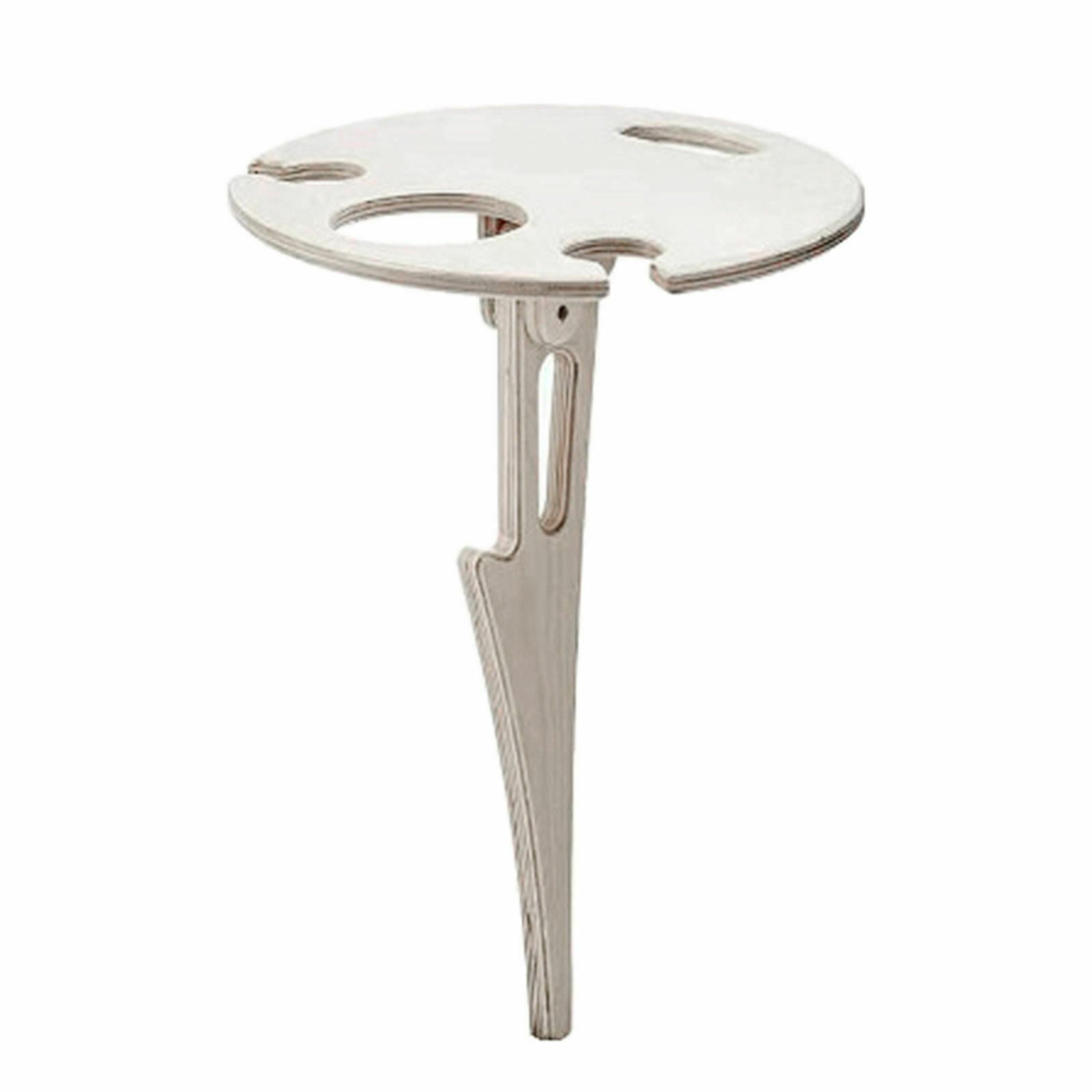 Wood Outdoor Wine Table Picnic BBQ Trip Wine Glass Bottles Holder Cheese
