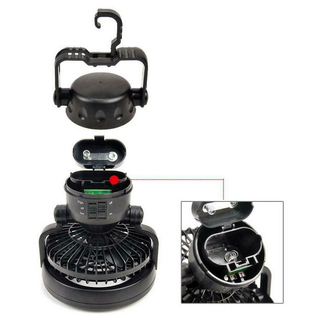 Tent Fan Light LED Camping Hiking Travel Equipment Outdoor Portable Ceiling Lamp