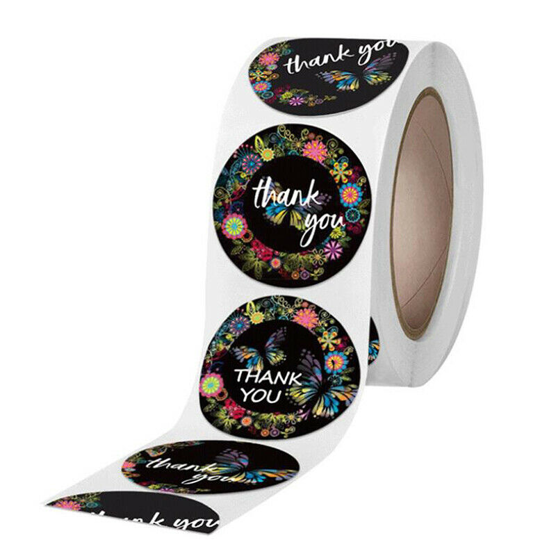 500Pcs Flower Thank You Adhesive Stickers Baking Gift Seal Labels Wedding SuBDA