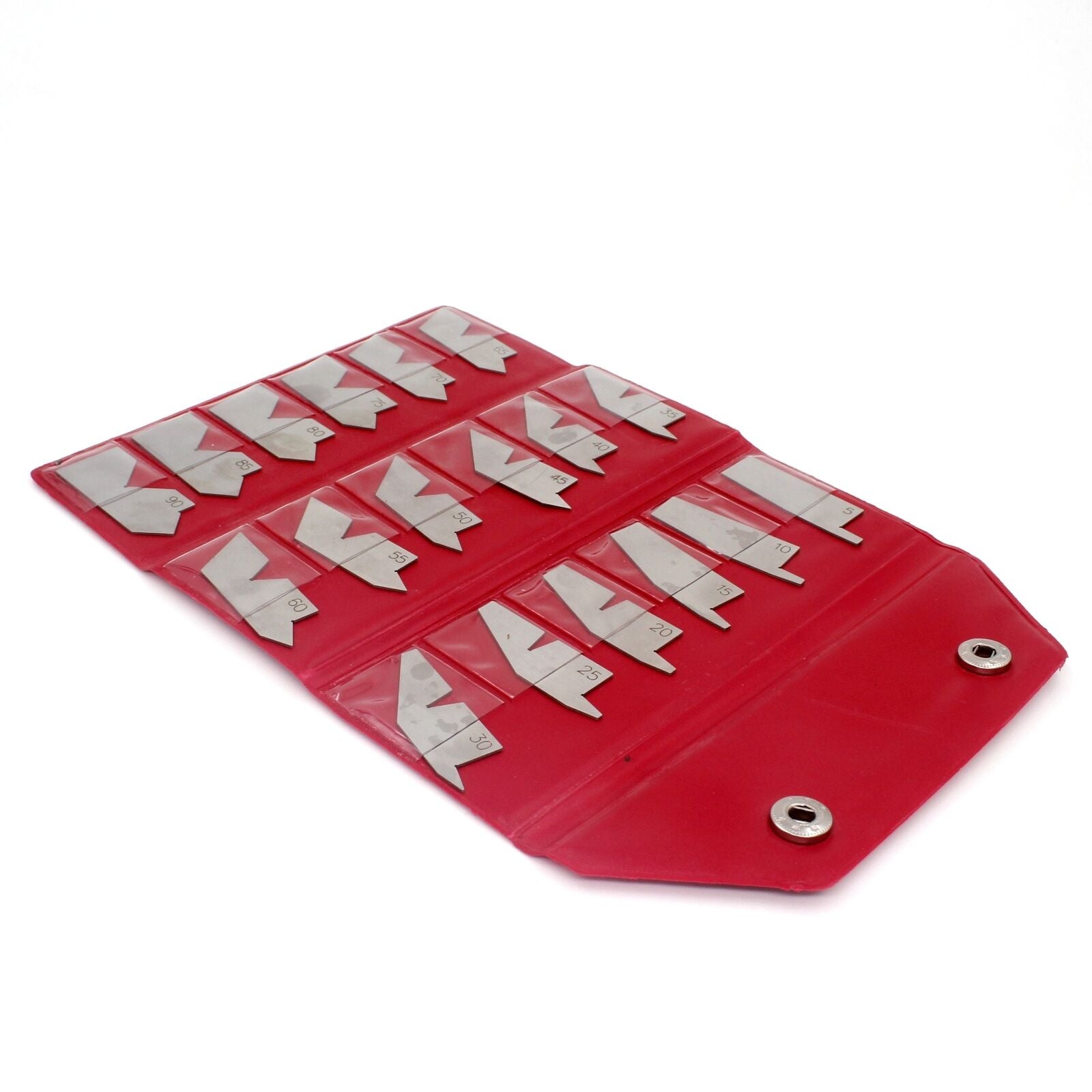 18Pcs Set of W.s. Angle Gauge Inspection Gauge Machinist Stainless Steel Tool