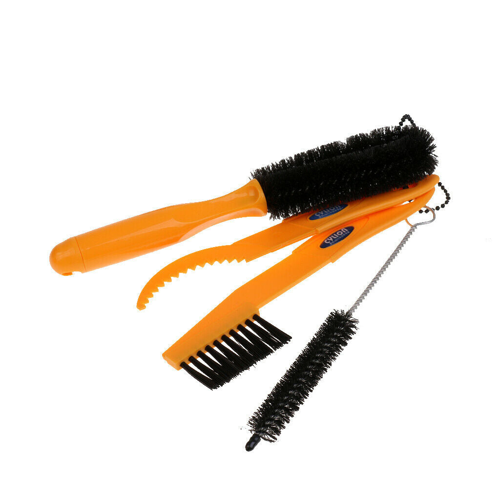 6x Bike Clean Kit Bicycle Tyre Clean Brush Chain Wash Cleaning Gloves Tools