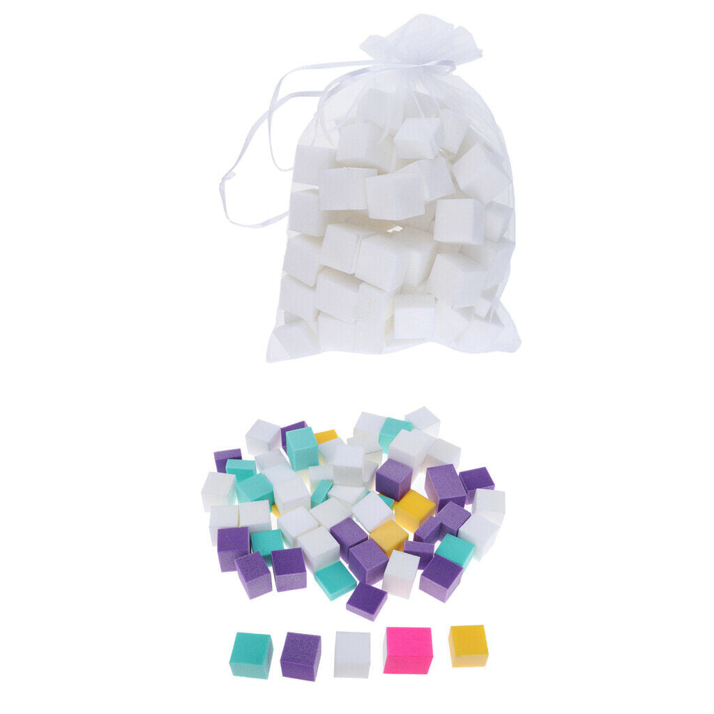 120pcs Irregular Nail Art Buffer Blocks Sanding Filing Sponge Manicure Tools