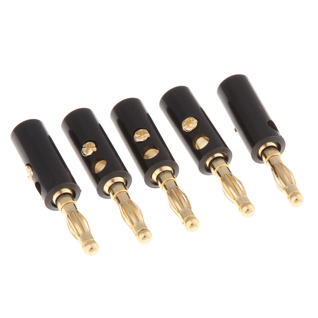 10pcs Banana Plugs Screw Type 4mm Plug Audio Speaker Cable Wire Connectors