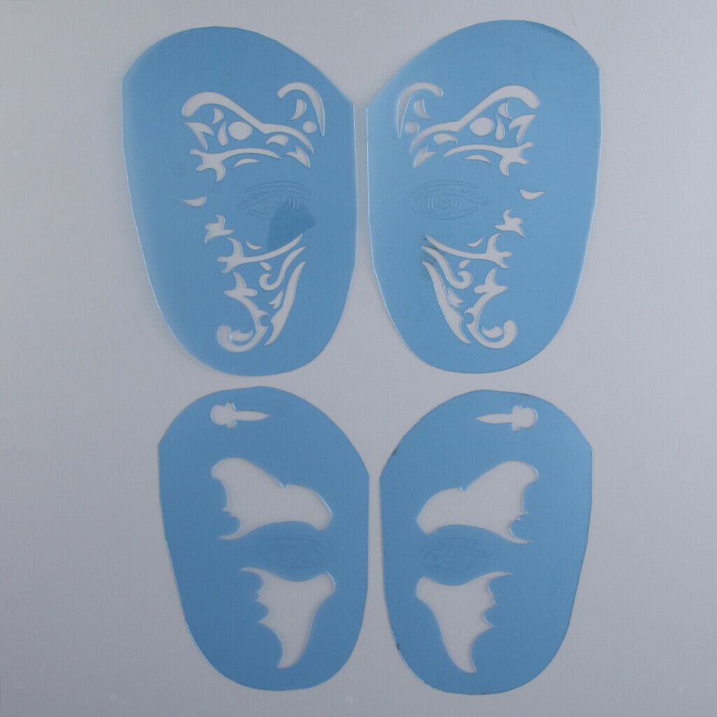 Plastic Make-up Stencils Children's Make-up For Kids Parties Girls Carnival