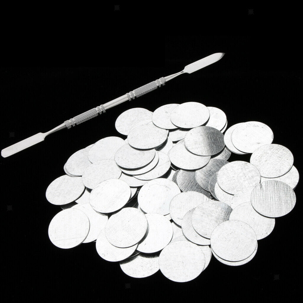 400x Empty Makeup Pans Stickers 4x Depotting Spatula for Eyeshadow Blush