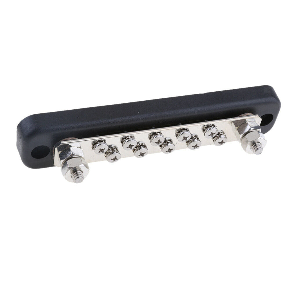 Black 12V/24V Universal Power Distribution Buss Bar Terminal Block Caravan
