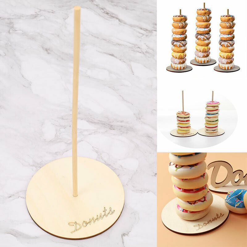Donut Stand Wooden Wall Party Decoration Doughnut Holder Bride Wedding Su.l8