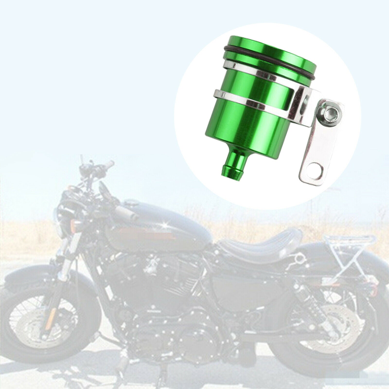 Motorcycle Brake Fluid Reservoir Oil Tank Cup Parts for Kawasaki Green