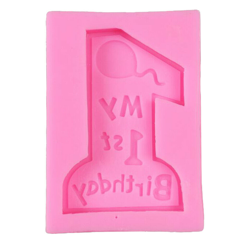 Silicone Number One Mold for Fondant Making Baby Birthday Cake Decor Mould