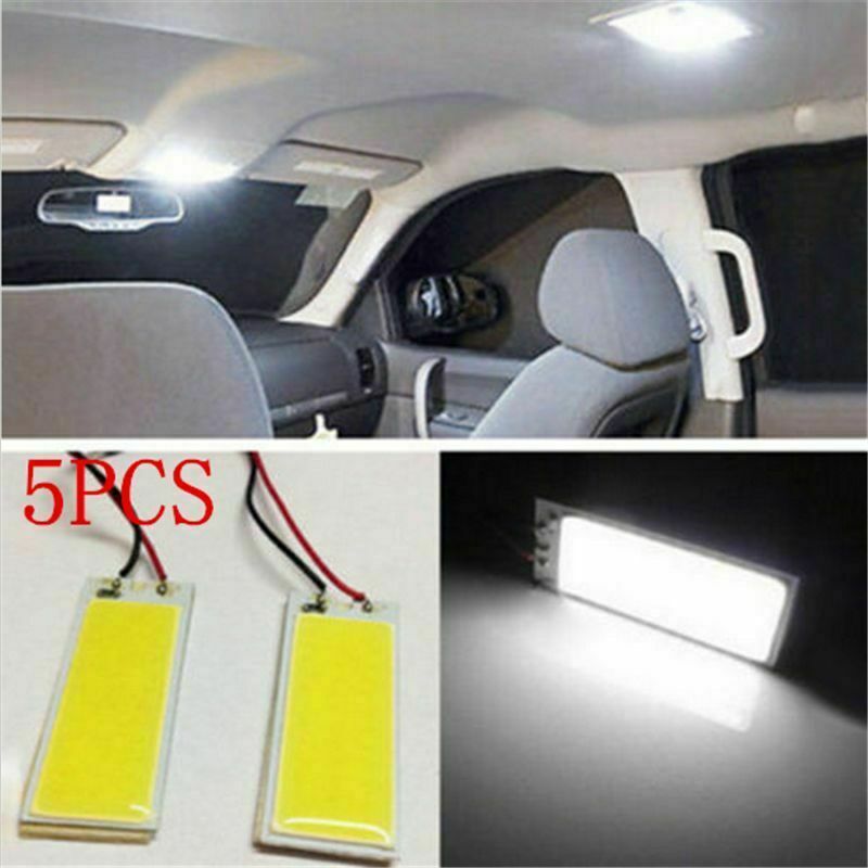 5X White 48 SMD COB LED T10 4W 12V Car Interior Panel Light Dome Lamp Bulb Sets