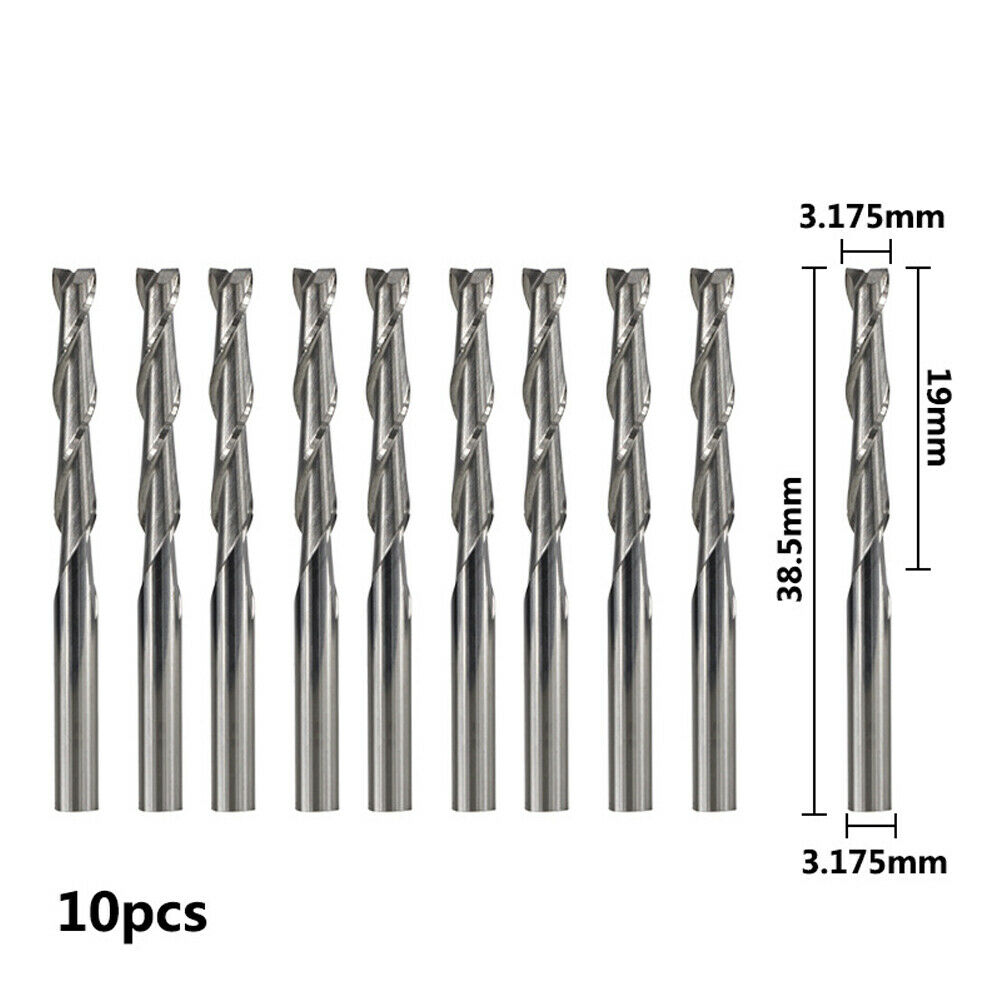 40 Bit Kit 1/8" Flat Nose/Ball Nose End Mill Nano/Titanium Coat CNC Router Bits