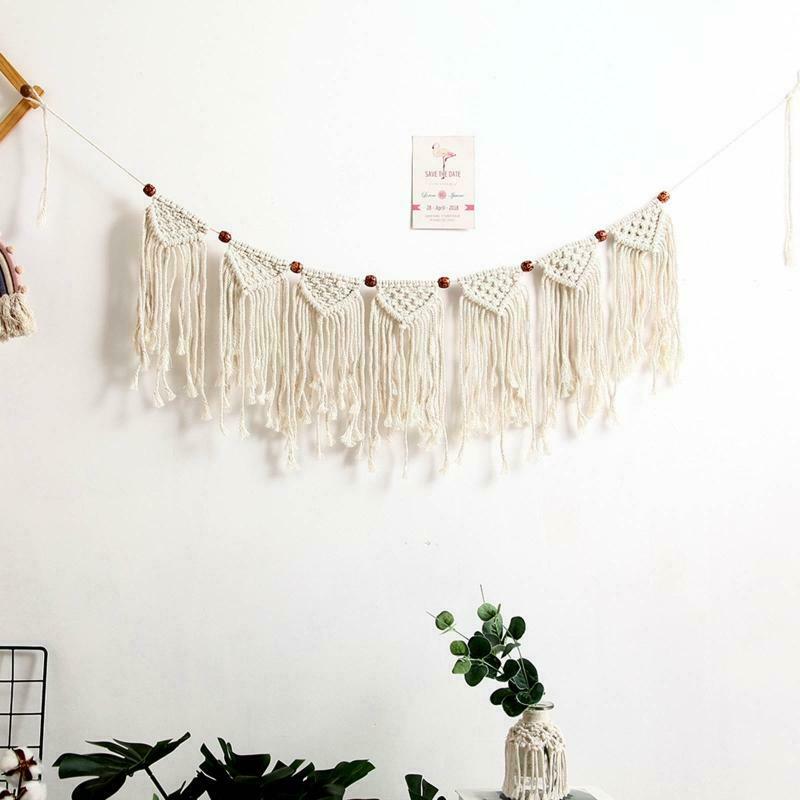 Elegant Pull Flower Macrame Bedroom Wall Hanging Pendant Art Wall Accents Decor