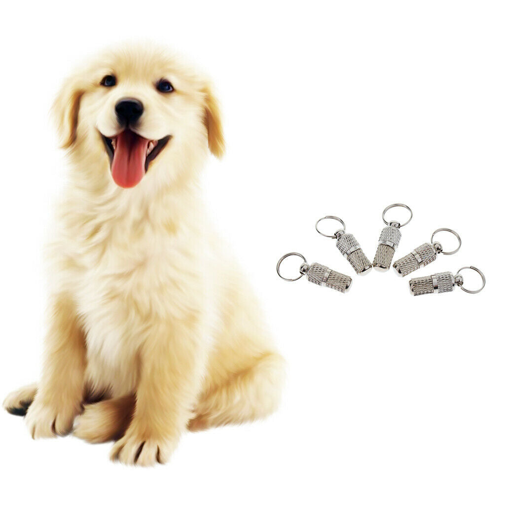 5Pcs Pet Dog Cat ID Tags Pet Dogs Name Tags Personalized Necklace Pendant