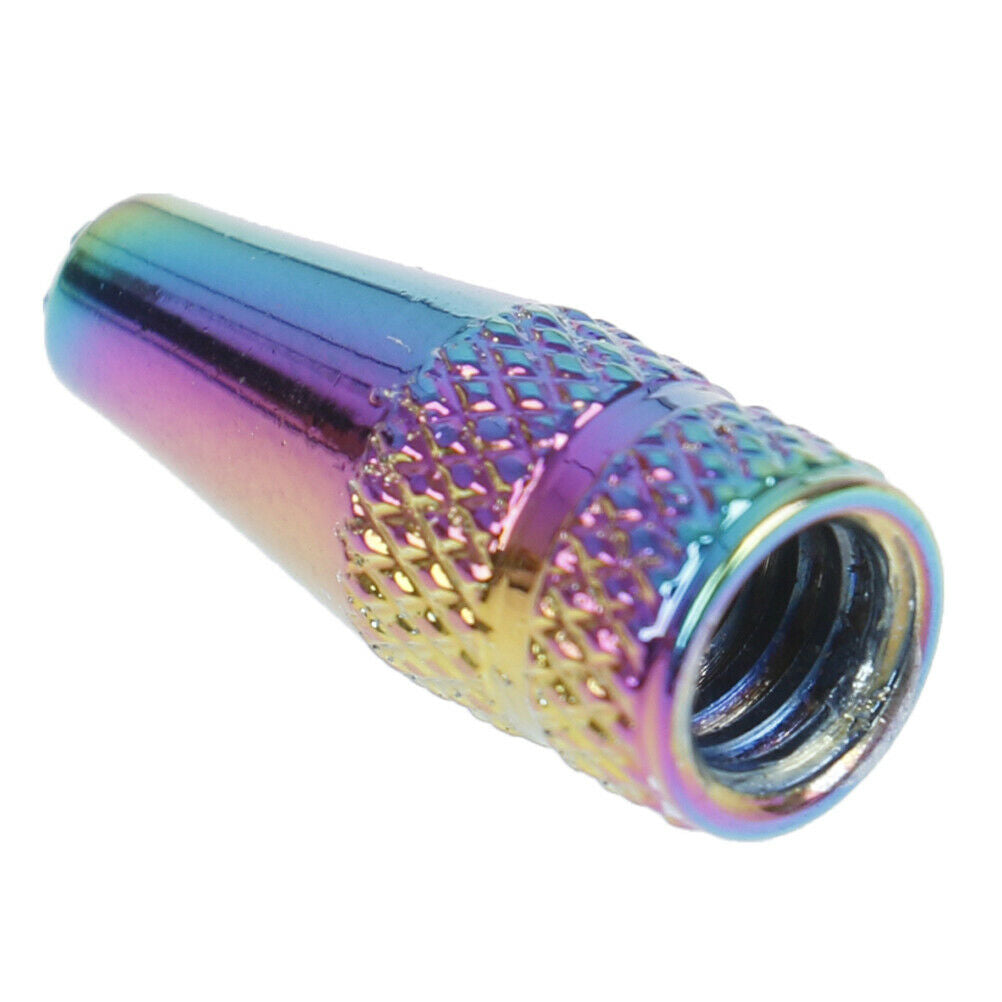 5Pcs Rainbow Bicycle Tire Valve Cap Tyre Valve Stem Aluminum Alloy Dust CoveE FG