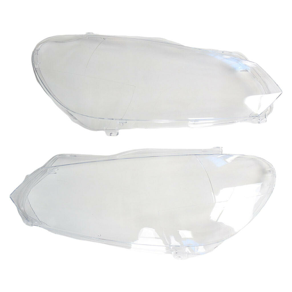 2-pack Front Headlight Lense Clear fit for Golf 6 2010-2014 Professional